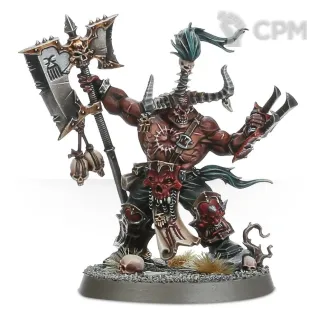 Описание картинки Exalted Deathbringer with Ruinous Axe от OldHammer Мастерская по цене 450руб | Свободный Рынок Миниатюр - СРМ