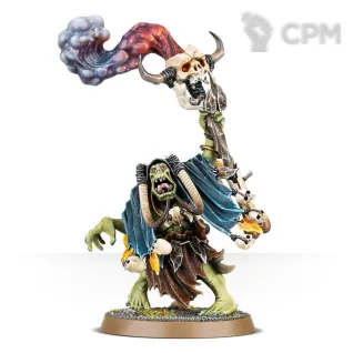Описание картинки Набор миниатюр Warhammer Age of Sigmar Orrukk Warclans Orruk Weirdnob Shaman от Дауран по цене 3 500руб | Свободный Рынок Миниатюр - СРМ
