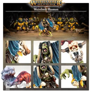 Описание картинки Набор миниатюр Warhammer Age of Sigmar Orrukk Warclans Orruk Weirdnob Shaman от Дауран по цене 3 500руб | Свободный Рынок Миниатюр - СРМ