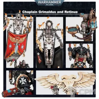 Описание картинки Набор миниатюр Warhammer 40000 Chaplain Grimaldus &amp; Retinue от Дауран по цене 5 000руб | Свободный Рынок Миниатюр - СРМ