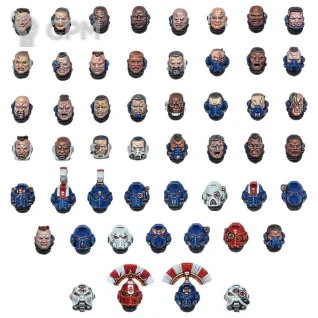 Описание картинки Space Marine Heads от Dark Heresy по цене 900руб | Свободный Рынок Миниатюр - СРМ