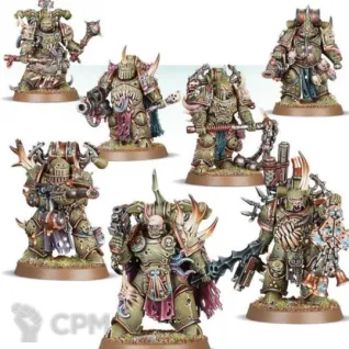 Описание картинки Стартовый набор Warhammer 40000: Death Guard: Battleforce: Council of the Death Lord от warp store по цене 5 000руб | Свободный Рынок Миниатюр - СРМ