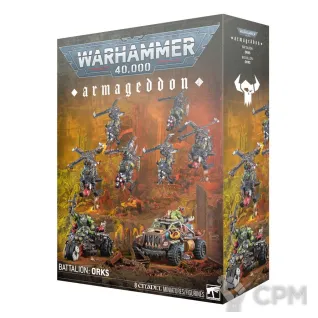 Описание картинки Набор миниатюр Warhammer 40000 ARMAGEDDON BATTALION: ORKS от Дауран по цене 13 500руб | Свободный Рынок Миниатюр - СРМ
