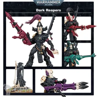 Описание картинки Набор миниатюр Warhammer 40000 Aeldari Dark Reapers от Дауран по цене 5 250руб | Свободный Рынок Миниатюр - СРМ