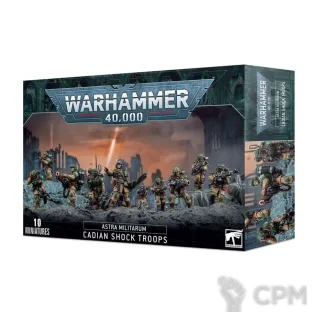 Описание картинки Набор миниатюр Warhammer 40000 Astra Militarum Cadian Shock Troops от Дауран по цене 4 500руб | Свободный Рынок Миниатюр - СРМ