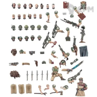 Описание картинки Набор миниатюр Warhammer 40000 Astra Militarum Cadian Upgrades от Дауран по цене 3 000руб | Свободный Рынок Миниатюр - СРМ