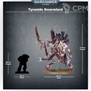 Описание картинки The Swarmlord (scan) / Повелитель роя (скан GW, база в комплекте) / Свармлорд от Кузница Миниатюр по цене 690руб | Свободный Рынок Миниатюр - СРМ