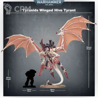 Описание картинки Winged Hive Tyrant (scan) / Крылатый тиран улья (скан GW, база в комплекте) от Кузница Миниатюр по цене 850руб | Свободный Рынок Миниатюр - СРМ
