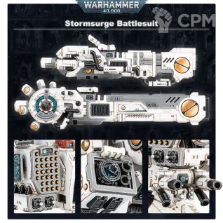 Описание картинки Набор миниатюр Warhammer 40000 Tau Empire KV128 Stormsurge от Дауран по цене 16 000руб | Свободный Рынок Миниатюр - СРМ