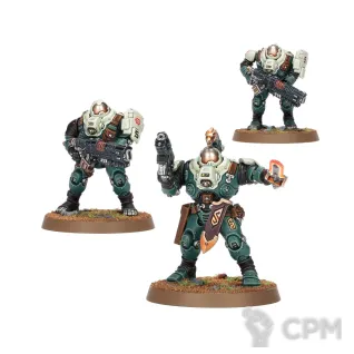 Описание картинки Ironkin Steeljacks Heavy Volkanite Disintegrators + Melee Weapons (3 модели) от Mekboy Workshop по цене 700руб | Свободный Рынок Миниатюр - СРМ