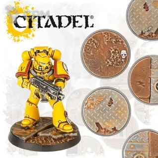 Описание картинки Набор подставок Warhammer 40000 Sector Imperialis 32mm Round Bases от Дауран по цене 3 500руб | Свободный Рынок Миниатюр - СРМ