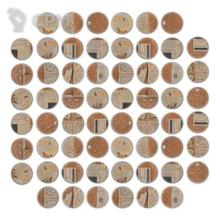 Описание картинки Набор подставок Warhammer 40000 Sector Imperialis 32mm Round Bases от Дауран по цене 3 500руб | Свободный Рынок Миниатюр - СРМ