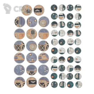 Описание картинки Набор подставок Warhammer 40000 Sector Imperialis 25 &amp; 40mm Round Bases от Дауран по цене 3 500руб | Свободный Рынок Миниатюр - СРМ