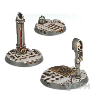Описание картинки Набор подставок Warhammer 40000 Sector Mechanicus Industrial Bases от Дауран по цене 3 500руб | Свободный Рынок Миниатюр - СРМ