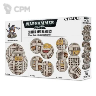 Описание картинки Набор подставок Warhammer 40000 Sector Mechanicus Industrial Bases от Дауран по цене 3 500руб | Свободный Рынок Миниатюр - СРМ
