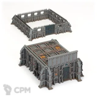 Описание картинки Набор террейна Warhammer 40000 Battlezone: Fronteris – STC Hab-Bunker and Stockades от Дауран по цене 7 500руб | Свободный Рынок Миниатюр - СРМ