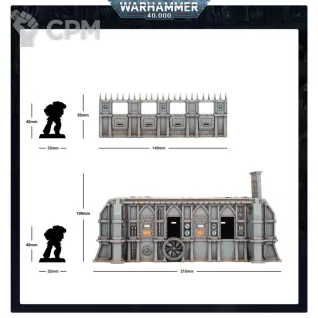 Описание картинки Набор террейна Warhammer 40000 Battlezone: Fronteris – STC Hab-Bunker and Stockades от Дауран по цене 7 500руб | Свободный Рынок Миниатюр - СРМ