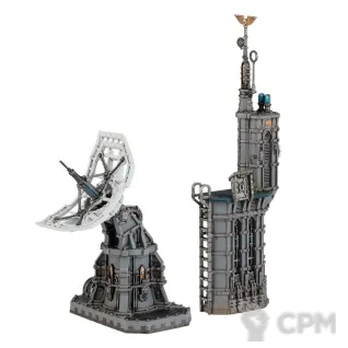 Описание картинки Набор террейна Warhammer 40000 Battlezone: Fronteris – Vox-Antenna and Auspex Shrine от Дауран по цене 6 500руб | Свободный Рынок Миниатюр - СРМ