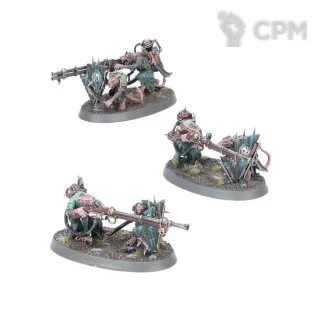 Описание картинки Набор миниатюр Warhammer Age of Sigmar Skaven Warplock Jezzails от Дауран по цене 5 000руб | Свободный Рынок Миниатюр - СРМ