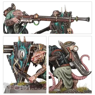 Описание картинки Набор миниатюр Warhammer Age of Sigmar Skaven Warplock Jezzails от Дауран по цене 5 000руб | Свободный Рынок Миниатюр - СРМ