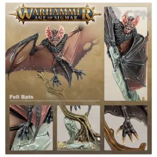 Описание картинки Набор миниатюр Warhammer Age of Sigmar Soulblight Gravelords Fell Bats от Дауран по цене 4 500руб | Свободный Рынок Миниатюр - СРМ