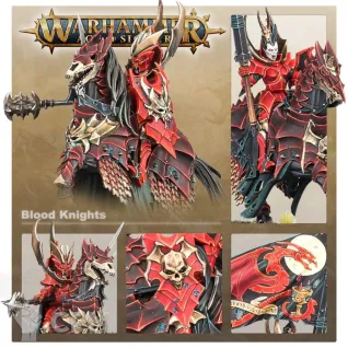 Описание картинки Набор миниатюр Warhammer Age of Sigmar SOULBLIGHT GRAVELORDS: BLOOD KNIGHTS от Дауран по цене 6 200руб | Свободный Рынок Миниатюр - СРМ