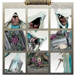 Описание картинки Набор миниатюр Warhammer Age of Sigmar Nighthaunt Myrmourn Banshees от Дауран по цене 1 750руб | Свободный Рынок Миниатюр - СРМ