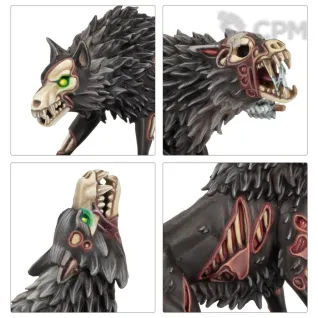 Описание картинки Набор миниатюр Warhammer Age of Sigmar Soulblight Gravelords Dire Wolves от Дауран по цене 5 000руб | Свободный Рынок Миниатюр - СРМ