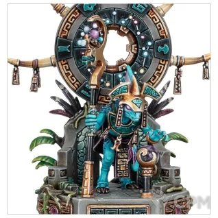 Описание картинки Набор миниатюр Warhammer Age of Sigmar Seraphon Skink Starseer от Дауран по цене 4 800руб | Свободный Рынок Миниатюр - СРМ
