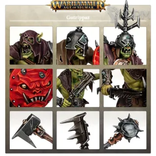 Описание картинки Набор миниатюр Warhammer Age of Sigmar Orrukk Warclans Gutrippaz от Дауран по цене 5 000руб | Свободный Рынок Миниатюр - СРМ