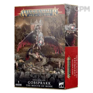 Описание картинки Набор миниатюр Warhammer Age of Sigmar Orrukk Warclans Gobsprakk the Mouth of Mork от Дауран по цене 13 500руб | Свободный Рынок Миниатюр - СРМ
