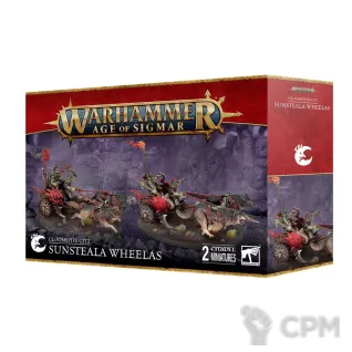 Описание картинки Набор миниатюр Warhammer Age of Sigmar Gloomspite Gitz Sunsteala Wheelas от Дауран по цене 7 500руб | Свободный Рынок Миниатюр - СРМ