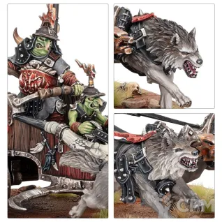 Описание картинки Набор миниатюр Warhammer Age of Sigmar Gloomspite Gitz Snarlboss on War-Wheela от Дауран по цене 8 000руб | Свободный Рынок Миниатюр - СРМ