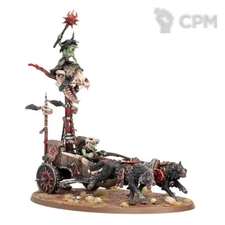 Описание картинки Набор миниатюр Warhammer Age of Sigmar Gloomspite Gitz Snarlboss on War-Wheela от Дауран по цене 8 000руб | Свободный Рынок Миниатюр - СРМ