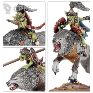 Описание картинки Набор миниатюр Warhammer Age of Sigmar Gloomspite Gitz Snarlboss and Wolfgit Retinue от Дауран по цене 3 600руб | Свободный Рынок Миниатюр - СРМ