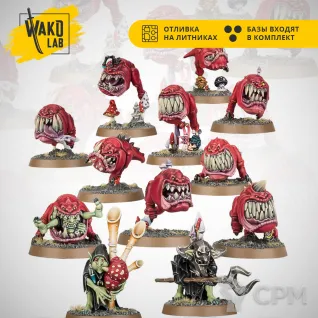Описание картинки Squig Herd от Wako Lab (Recast) по цене 1 710руб | Свободный Рынок Миниатюр - СРМ