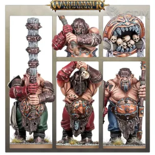 Описание картинки Набор миниатюр Warhammer Age of Sigmar Ogor Mawtribes Ironguts от Дауран по цене 4 000руб | Свободный Рынок Миниатюр - СРМ