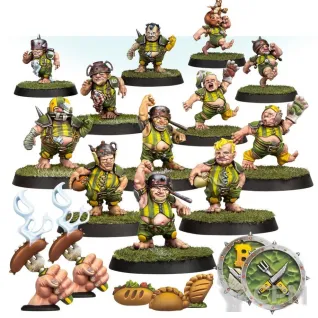 Описание картинки Halfling Blood Bowl Team – Greenfield Grasshuggers от Dark Heresy по цене 1 600руб | Свободный Рынок Миниатюр - СРМ