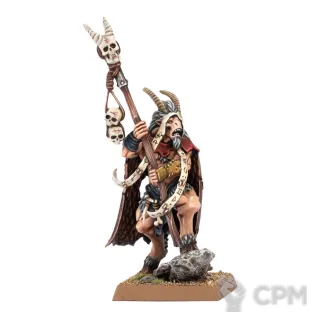 Описание картинки BEASTMEN BRAYHERDS: BEASTMAN SHAMAN от Дауран по цене 2 750руб | Свободный Рынок Миниатюр - СРМ