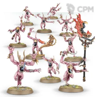 Описание картинки Набор миниатюр Warhammer Age of Sigmar Disciples of Tzeentch Pink Horrors от Дауран по цене 3 800руб | Свободный Рынок Миниатюр - СРМ