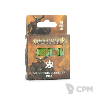 Описание картинки Набор шестигранных кубов Warhammer Age of Sigmar Maggotkin of Nurgle dice от Дауран по цене 4 000руб | Свободный Рынок Миниатюр - СРМ