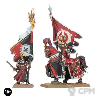 Описание картинки Battle Standard Bearer Mounted and on Foot от Бруталити по цене 800руб | Свободный Рынок Миниатюр - СРМ