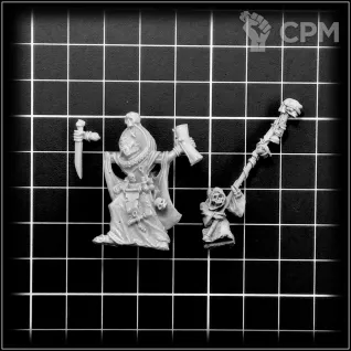Описание картинки Cowled Necrarch Vampire with Familiar от OldHammer Мастерская по цене 350руб | Свободный Рынок Миниатюр - СРМ