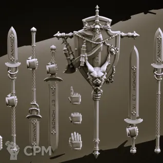 Описание картинки Brotherhood Terminator Squad / Paladin Squad (отряд 5 моделей) от Магазин Альфария по цене 1 000руб | Свободный Рынок Миниатюр - СРМ
