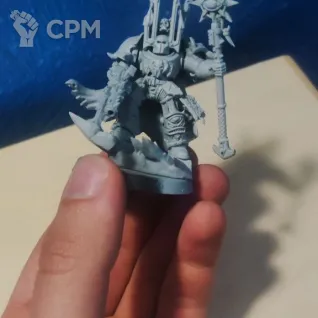 Описание картинки Chaos lord in terminator armor от FreeZ по цене 2 000руб | Свободный Рынок Миниатюр - СРМ