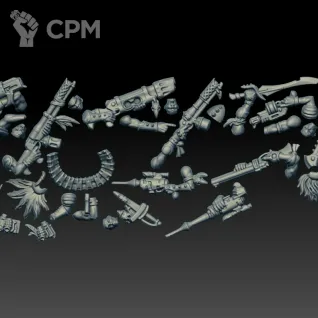 Описание картинки Escher Weapons Upgrade (Scan) от AxeL's Forge по цене 250руб | Свободный Рынок Миниатюр - СРМ