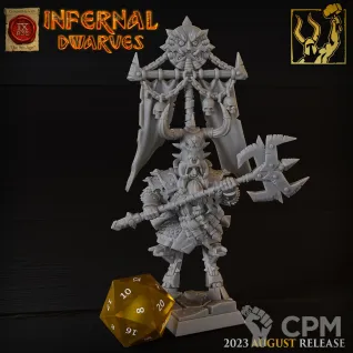 Описание картинки Chaos Dwarfs Overlord от Barduck Miniatures по цене 529руб | Свободный Рынок Миниатюр - СРМ