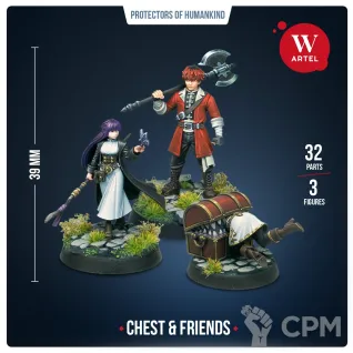 Описание картинки Комплект миниатюр Chest &amp; Friends от Артель W по цене 2 950руб | Свободный Рынок Миниатюр - СРМ