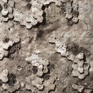 Описание картинки Promotional: Lunar Landscape map от Dwarf Pirate Foundry по цене 700руб | Свободный Рынок Миниатюр - СРМ