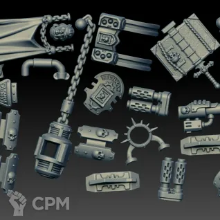 Описание картинки Grandmaster in Nemesis Dreadknight Upgrade (Scan) от AxeL's Forge по цене 350руб | Свободный Рынок Миниатюр - СРМ